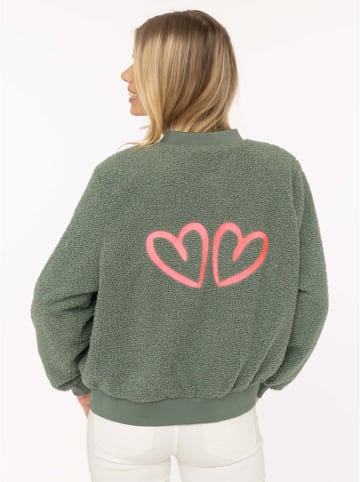 Zwillingsherz Blouson "Good Vibes" in Grün