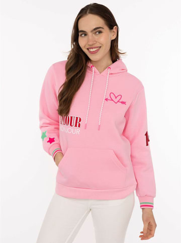 Zwillingsherz Hoodie "Bonjour ZH" lichtroze