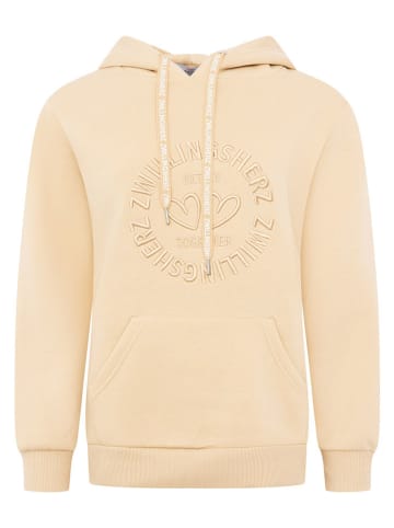 Zwillingsherz Hoodie "Zwillingsherz" in Beige