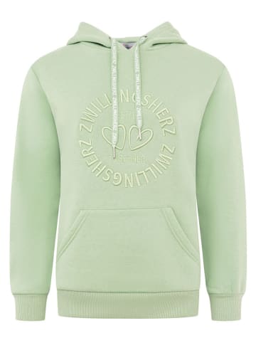 Zwillingsherz Bluza w kolorze zielonym