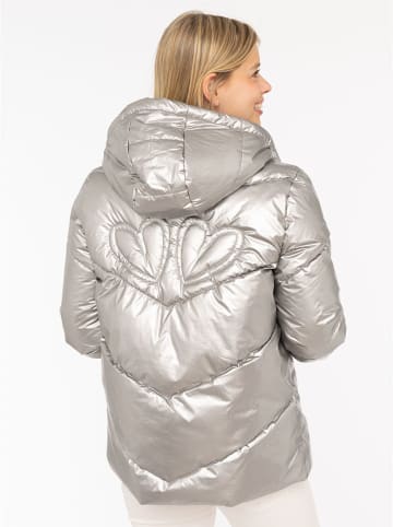 Zwillingsherz Steppjacke in Silber