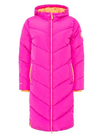 Zwillingsherz Doorgestikte mantel "Happy Vibes" roze