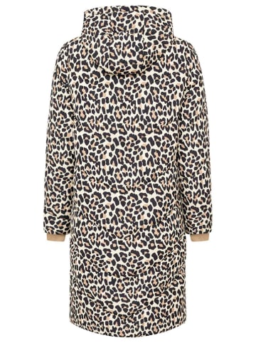 Zwillingsherz Doorgestikte mantel "Allover Leo" crème