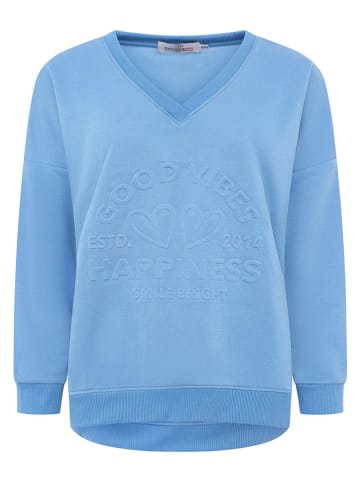 Zwillingsherz Trui "Happiness Vibes" blauw