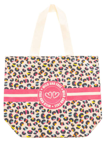 Zwillingsherz Shopper bag w kolorze beżowym - 36 x 46 cm