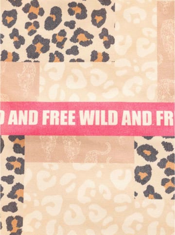 Zwillingsherz Shopper "Animal Mix" in Beige - (B)36 x (H)46 cm