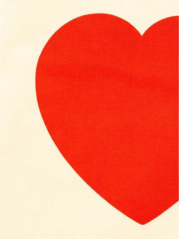 Zwillingsherz Shopper bag w kolorze beżowym - 57 x 49 cm