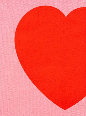 Zwillingsherz Shopper in Rosa - (B)57 x (H)49 cm