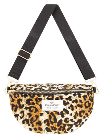 Zwillingsherz Brustbeutel in Beige/ Hellbraun - (B)28 x (H)18 cm