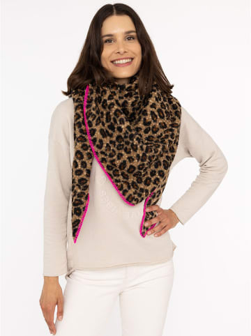 Zwillingsherz Driehoekige sjaal Teddy "Leo" beige - (L)200 x (B)130 cm