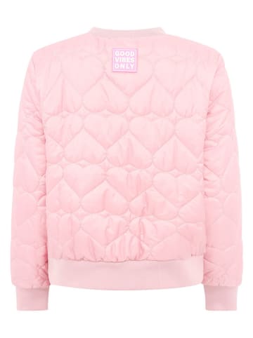 Zwillingsherz Bomberjacke "Be Happy" in Rosa
