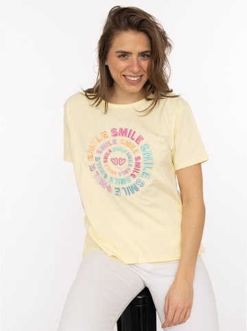 Zwillingsherz Shirt "Smile" zandkleurig