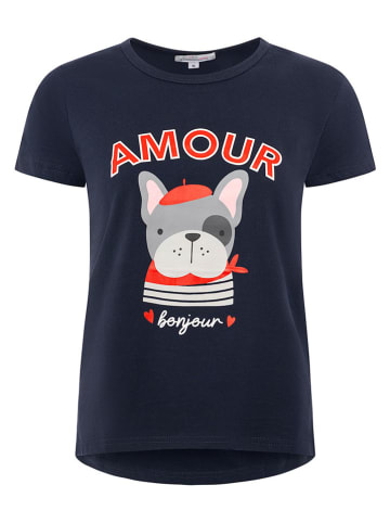 Zwillingsherz Koszulka "Amour" w kolorze granatowym