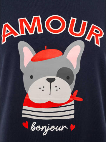 Zwillingsherz Koszulka "Amour" w kolorze granatowym