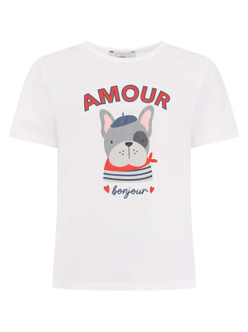 Zwillingsherz Shirt "Amour" in Weiß