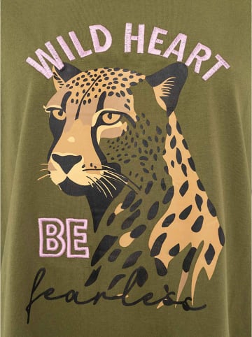 Zwillingsherz Shirt "Wild Heart" in Khaki