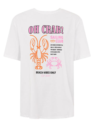 Zwillingsherz Koszulka "Oh Crab" w kolorze białym