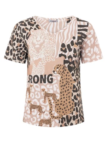 Zwillingsherz Koszulka "Leo Strong" w kolorze beżowym