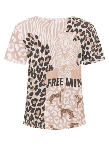 Zwillingsherz Shirt "Leo Strong" in Beige