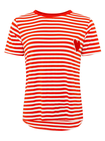 Zwillingsherz Shirt "Herz" rood/wit