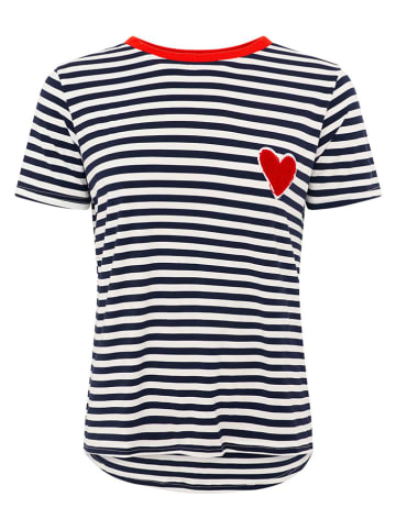 Zwillingsherz Shirt "Herz" wit/zwart