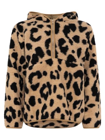 Zwillingsherz Fleece trui "Big Leo" beige