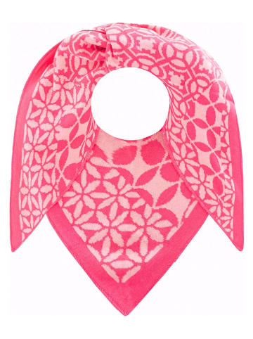 Zwillingsherz Driehoekige sjaal "Luxus Design" roze - (L)200 x (B)130 cm