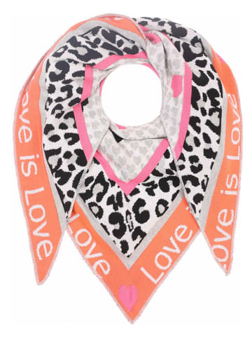 Zwillingsherz Chusta trójkątna "Love is Love" ze wzorem - 200 x 130 cm