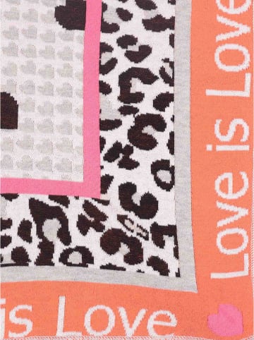 Zwillingsherz Chusta trójkątna "Love is Love" ze wzorem - 200 x 130 cm