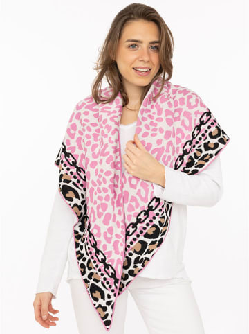 Zwillingsherz Chusta trójkątna w kolorze jasnoróżowym - 200 x 130 cm