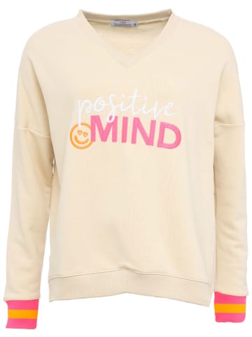 Zwillingsherz Sweatshirt "Talisa" in Beige