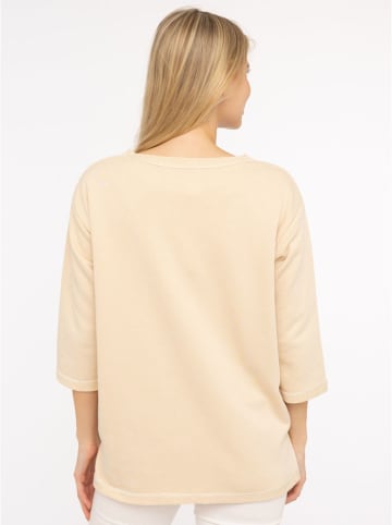 Zwillingsherz Longsleeve "Happy" in Beige