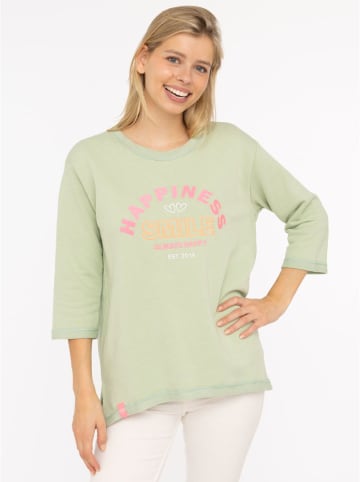 Zwillingsherz Longsleeve "Smile" in Grün