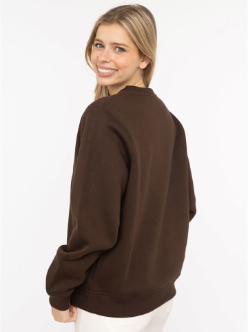 Zwillingsherz Sweatshirt "Wild Side" in Braun