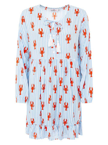 Zwillingsherz Jurk "Lobsters & Stripes" lichtblauw