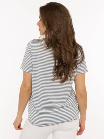 Zwillingsherz Shirt "Anker Moin" in Weiß/ Grau/ Rosa