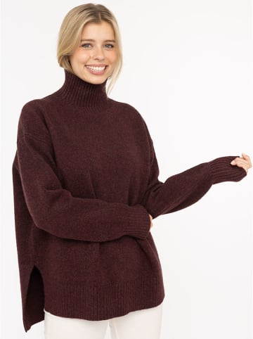 Zwillingsherz Pullover in Bordeaux
