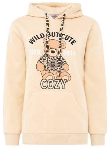 Zwillingsherz Hoodie "Wild But Cute" in Beige