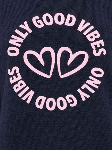 Zwillingsherz Sweter "Love and Happiness" w kolorze granatowym