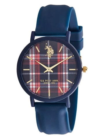 U.S. Polo Assn. Kwartshorloge donkerblauw/rood-wit