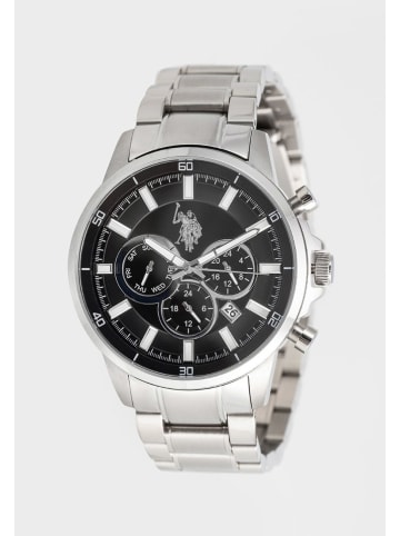 U.S. Polo Assn. Chronograaf zilverkleurig/zwart