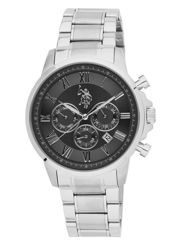 U.S. Polo Assn. Chronograaf zilverkleurig/zwart