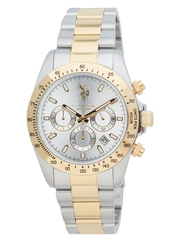 U.S. Polo Assn. Chronograaf zilverkleurig/goudkleurig