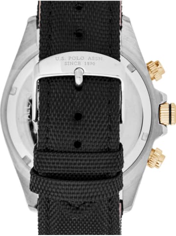 U.S. Polo Assn. Chronograaf zwart/zilverkleurig/beige