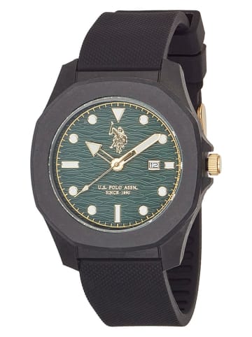 U.S. Polo Assn. Kwartshorloge zwart/groen
