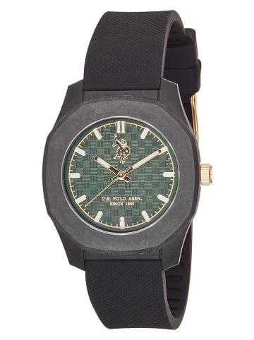 U.S. Polo Assn. Zegarek kwarcowy w kolorze czarno-zielonym