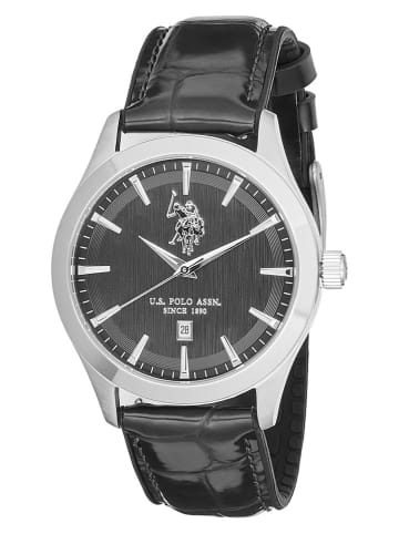 U.S. Polo Assn. Zegarek kwarcowy w kolorze srebrno-czarnym