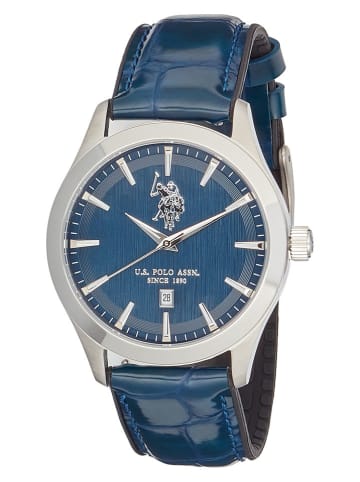 U.S. Polo Assn. Quarzuhr in Blau/ Silber