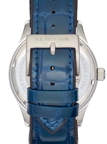 U.S. Polo Assn. Quarzuhr in Blau/ Silber