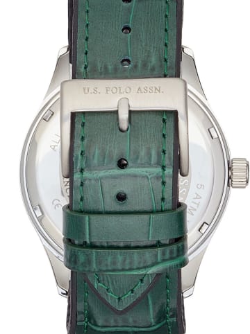 U.S. Polo Assn. Quarzuhr in Grün/ Silber